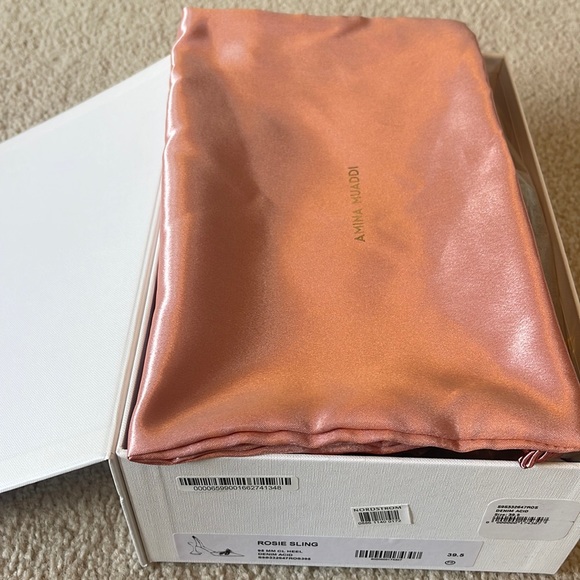 Amina Muaddi Rosie Pointed Toe Denim Slingback Pump Size 39.5 brand new - Picture 7 of 10